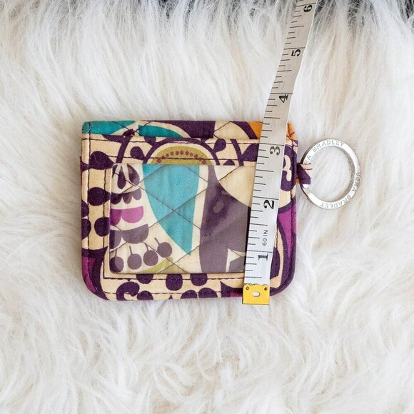 ✨️2/$25✨️ VERA BRADLEY "PLUM CRAZY" DOUBLE ID WALLET WITH KEY RING COMBO - Picture 9 of 9